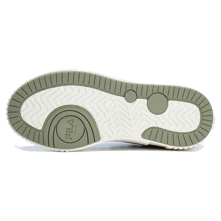 Fila BLOCKS Wear Resistant And Lightweight Low Top Skateboard Shoes Men's White Green F12M312209FSF
