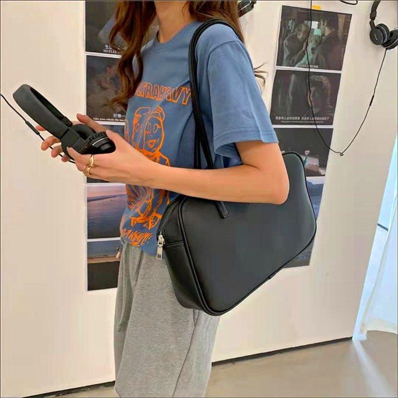 Soft PU Leather Women Shoulder Bags Large Capacity Shopping Bag Casual Female Square Tote Bags Simple Ladies Travel Handbags