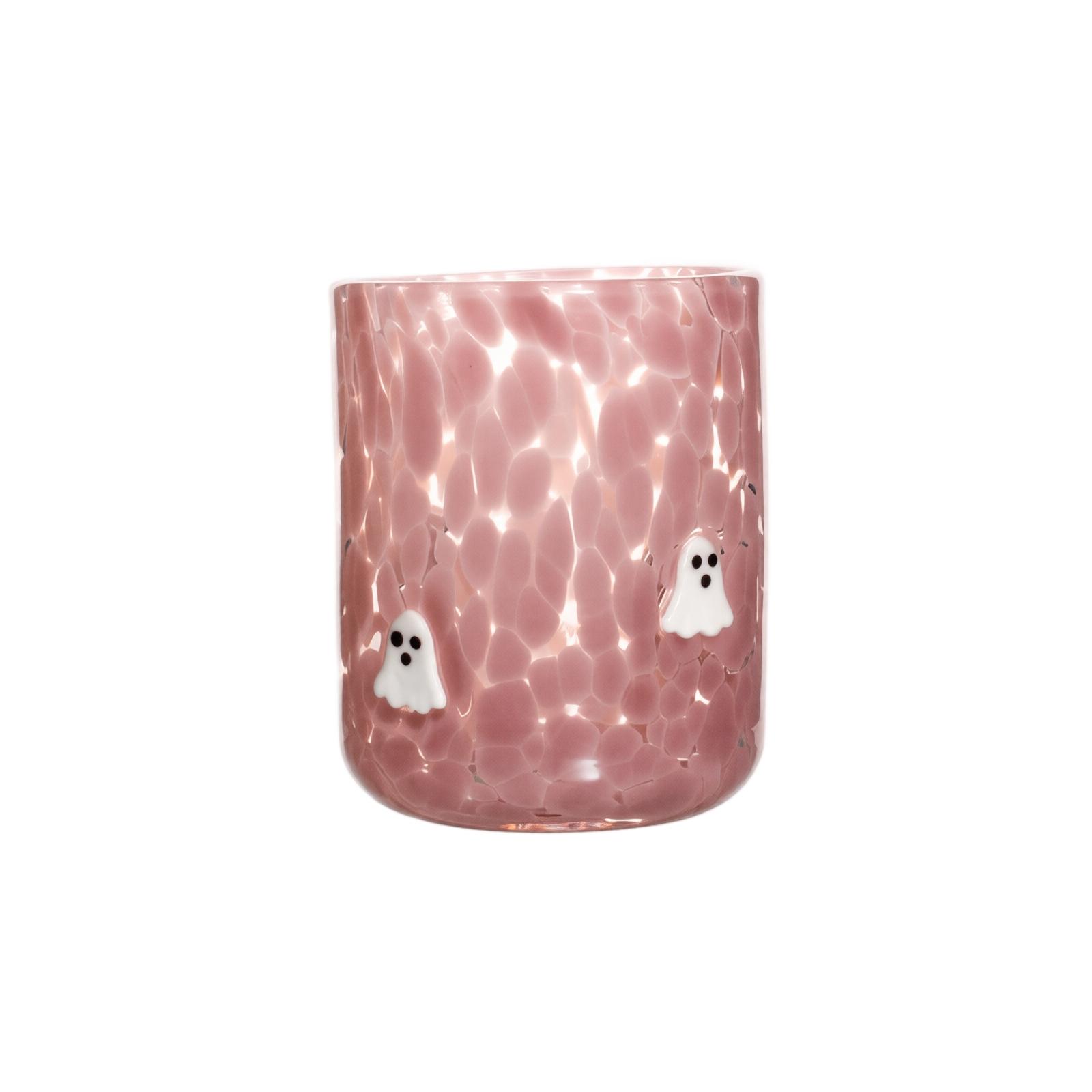 Halloween Flower Patch Dot Pattern Glass Cup Decorative Drinking Glass One Size