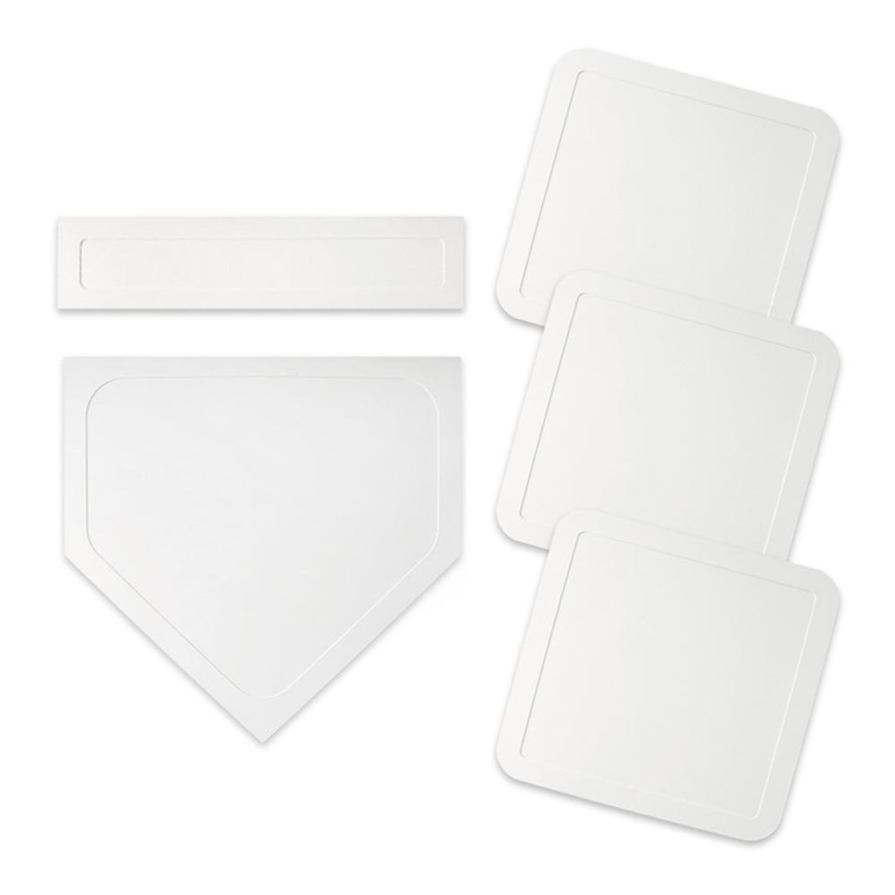 

5Pcs/Set Waterproof Baseball Softball Base Set Practice Team Durable Rubber Field Bases Wear-resistant Baseball Field Supplies білий