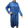 Women's Denim Shirt Dress Roll Up Long Sleeve Button Down Maxi Dress