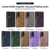 Luxury Business Magnetic Kickstand Leather Phone Case for Samsung Z Fold 8 Wide Shockproof For Magsafe Skin Feel Slim Cover
