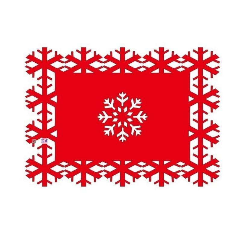 10PCS Christmas Snowflake Felt Placemat Restaurant Cutlery Mat Knife and Fork Covers Placemats Insulated Xmas Party Table Mats