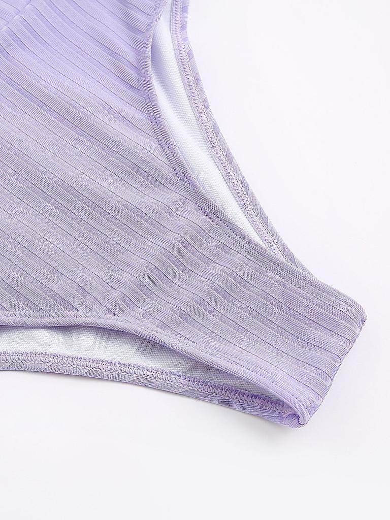 2023 Spring and Summer Ladies Sexy V-neck Pit Strip Bikini High Waist Split Swimsuit