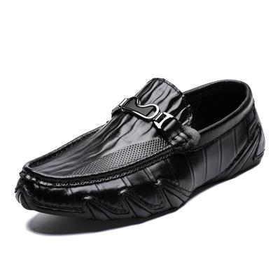 Echtes Leder Herren Slipper Luxusmarke Designer Freizeitschuhe Klassische Slip-on Herrenschuhe Mokassin Leicht Bequem Männlich Fahr-Flachschuhe