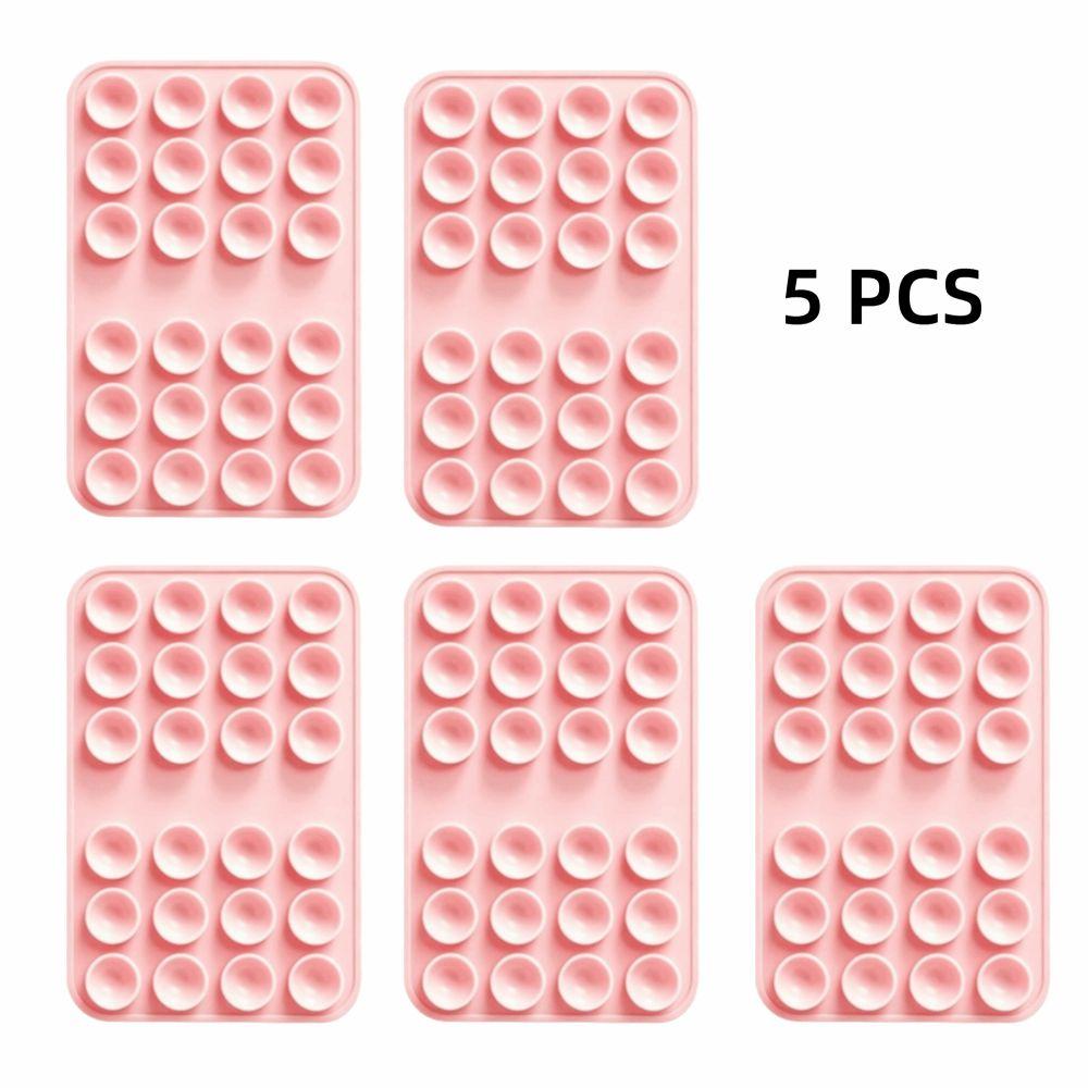 5pcs Square Phone Holder Mat Silicone Anti-Slip Phone Mount New Suction Cup Phone Holder Wall Mount
