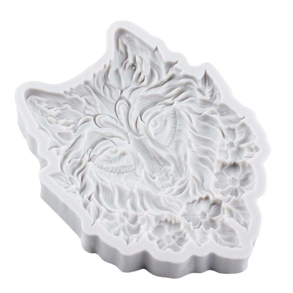 Wolf Silicone Mold Wolf Head Fondant Molds Cake Decorating Tools Cupcake Topper Candy Resin Clay Chocolate Gumpaste Mold
