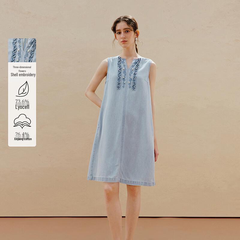 

INMAN Midi-платье А-силуэта с цветочной вышивкой и V-образным вырезом M