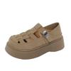 Fashion 2025 Summer Women's Suede Sandals Trendy Thick Bottom Outdoor Anti Slip Fashion Buckle Breathable Women's Versatile Single Shoes