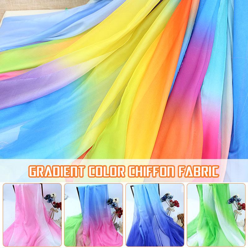 Tessuto chiffon sfumato ombre 1M, tessuto in organza tulle sottile 30D per costume cosplay fai da te, abito Hanfu in stile antico