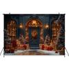 Mocsicka Christmas Door Backdrop Shooting Lamp Gifts Tree Baby Kid Portrait Photo Background Photography Decoration Props Studio