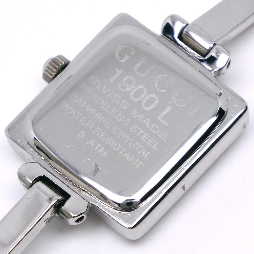 Gucci Watches 1900L blackDial Stainless Steel Quartz Analog Display Women Used