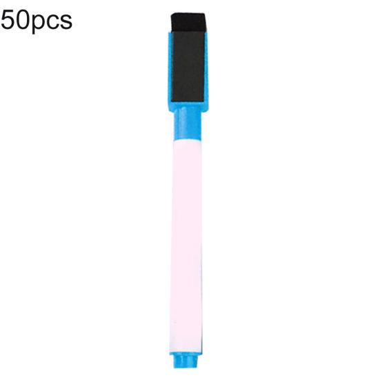 50Pcs Erasable Magnetic Drawing Dry Whiteboard Markers Eraser Pen Stationery