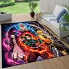 Tanjiro Kamado Flannel Pattern Square Carpet,Area Rug,Carpet Rug for Living Room Bedroom Sofa Playroom Decor,Non-slip Floor Mat