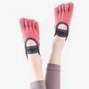 1 Pair Women Yoga Socks Non-Slip Bottom Five Toe Socks Ballet-Style Design Studio Exercise