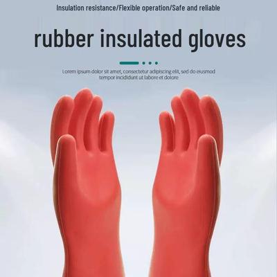 10kV Vysokonapěťové izolační rukavice pro elektrikáře - Bezpečnostní, Odolné proti opotřebení, Vodotěsné a Antielektrické pryžové.