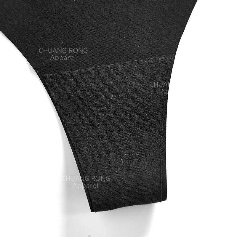 Foreign trade explosive thong fun eye printing ice silk seamless low waist large size fitness underwear does not clip the buttocks