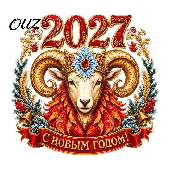 Classroom Decoration Supplies 2027 Year Sheep Window Decal, Russian Happy New Static Sticker, Zodiac Scratch Resistant Home Decor Goat Glass