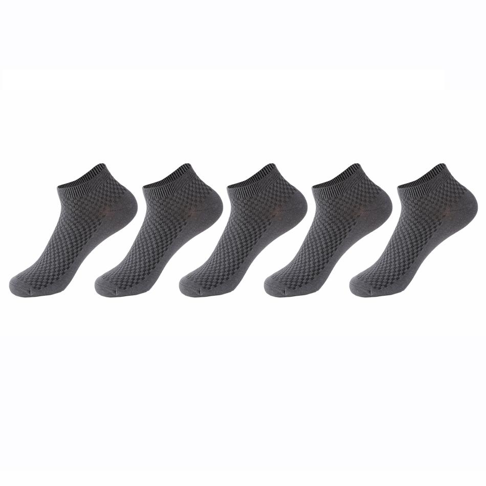 5Pairs/lot Men Socks Bamboo Fiber Short Ankle Socks High Quality Summer Winter Business Breathable Male Short Sock Meias Man Sox
