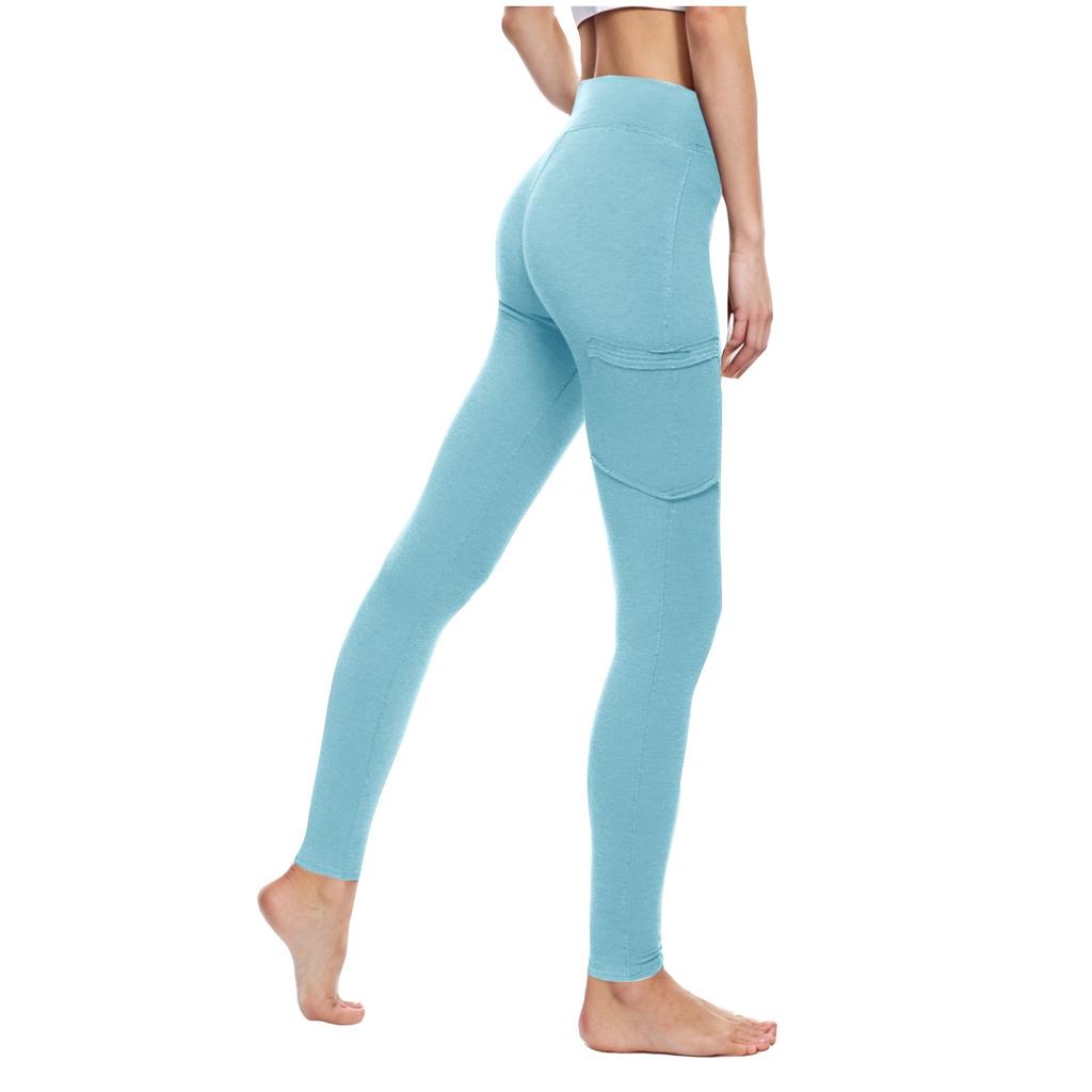 Women's Slim-fit High Elastic Side Patch High Waist Hip-lifting Sports Fitness Pants Belly-closed Yoga Pants