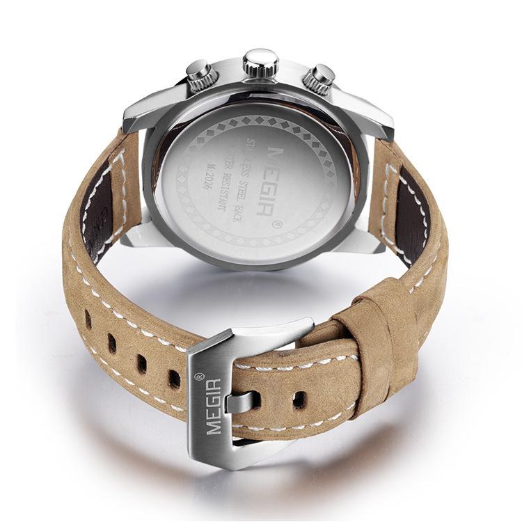 True Three-Eye Timing Calendar Luminous Waterproof Sports Men'S Belt Watch G