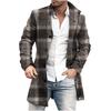 Spring New Men's Pocket Versatile Daily Retro Stand Up Collar Medium Long Woolen Coat Men's Casual Coat Men's Clothing