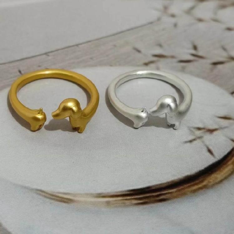 Adorable Dachshund Rings Adornment Animal Theme Rings Jewelry Hiphop Accessories