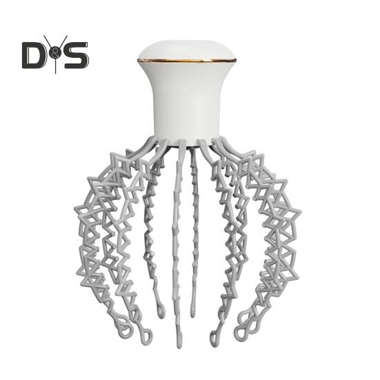 

Беспроводной массажер для головы Octopus с несколькими режимами массажа, регулируемым эргономичным дизайном, электрический массажер для кожи головы со съемными когтями белый