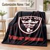 Custom Text Flannel Blanket Hull KR Print Warm Cozy Blanket Home Sofa Bedding