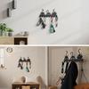 Animal Shaped Key Holder Wall Mount Hook Metal Iron Paw Print Hanger for Entryway Decorative Storage Organizer