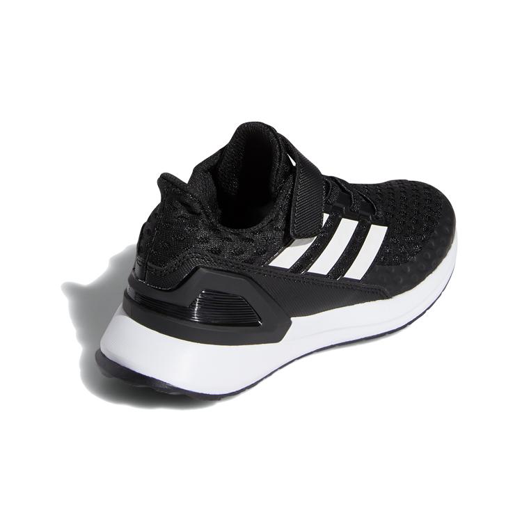 Adidas Rapidarun El K Fabric Slip Resistant Low top Kids' Running Shoes Black White Kids' EF9258