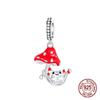 Copper Red Mushroom Toadstool And Frog Pendants Charms Fits Genuine Charms Bracelet Women DoItYourself Jewellery Gifts