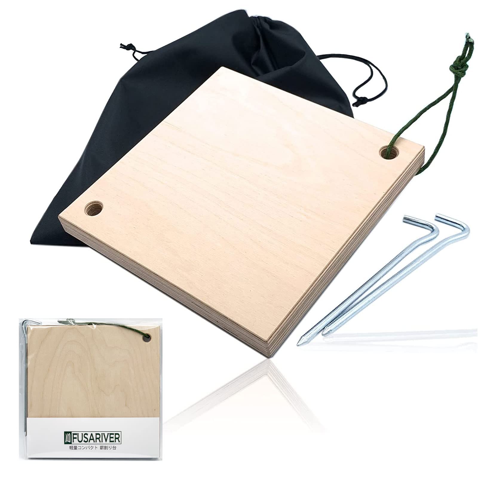 

FUSARIVER Compact Firewood Splitting Stand, Batoning Stand, Feather Stick Splitting Stand, Camping (Authentic)