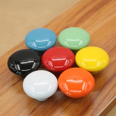 32mm Colorful Ceramic Cabinet Knobs Round Anti-rust Accessories Smooth Drawer Pulls for Cabinet