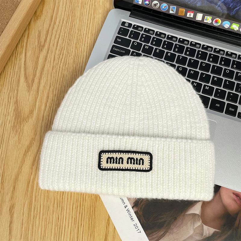 Spring and Autumn Outdoor Warm Ear Protection Versatile Face Small Wool Knitted Hat Women