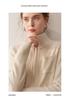 2025 A/W Women's Cashmere Stand Collar Cardigan, Golden Bean Yarn, Double Zipper, Thick Knit with Pockets.