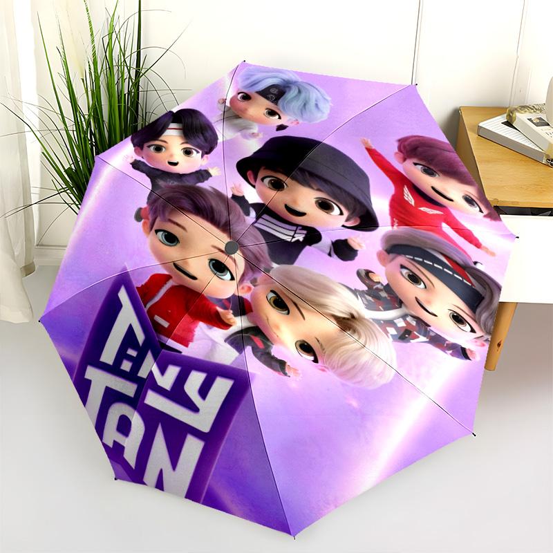 Come Back BTS Folding Umbrella Travel Umbrella Outdoor Printing Sun Umbrella