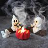 44Pc Resin Ghost Bonfire Holiday Decoration Ornaments, Glossy Soul Bonfire, Roasted Marshmallows, Doll Set, Fun Halloween Decoration Ornaments.