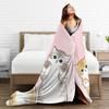 Mofusand Warm Soft Blanket  Children Plush Throw Blanket Street Trend Couch Chair Flannel Bedspread Sofa Bed Cover