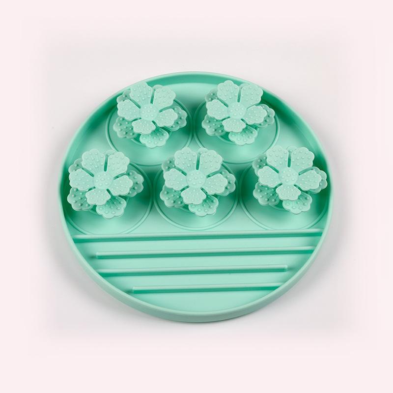Tapete Redondo de Silicone para Alimentação Lenta de Animais de Estimação Tapete para Lamber para Cães Tapete Anti-Sufocamento para Alimentação Lenta de Gatos Tigela para Alimentação Lenta de Cães Suprimentos para Animais de Estimação