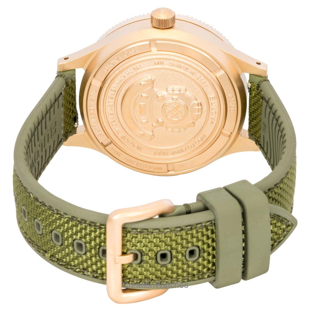 Bulova Mil Ships 150th Anniversary Special Edition Green Dial Automatic Diver's 98A324 200M Men's Watch