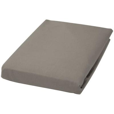 Flat Sheet - 100% Cotton - Taupe - 180x290 Cm - 57 Threads/cm2 Weave - Washable Up To 60°