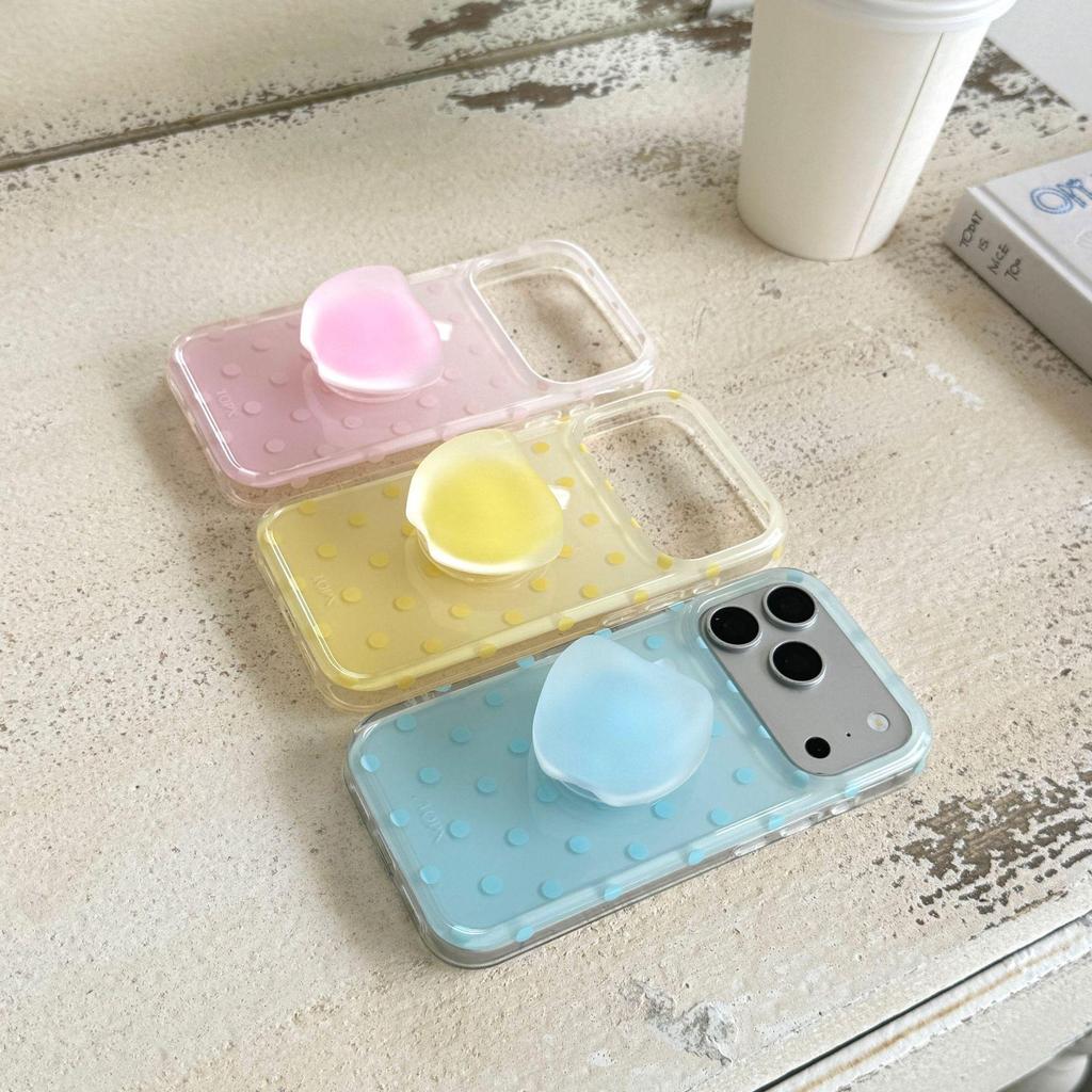 Etui na iPhone 17 Pro Max w koreańskim stylu w kropki, kompatybilne z iPhone 16/15, dla kobiet