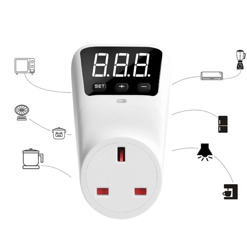 Digital Display Under Voltage Protections Sockets Automatic Reset Power Surges Protector Sockets Adjustable Delay Time
