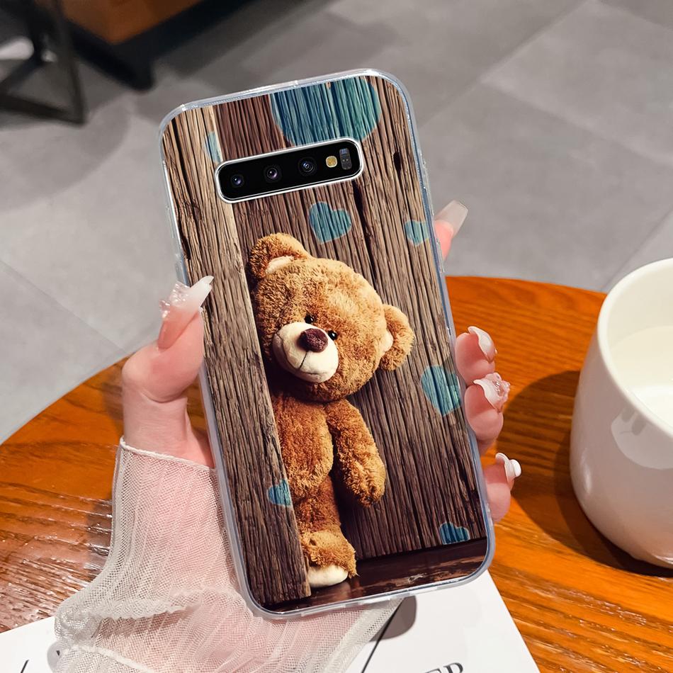 For Samsung S10 Lite Plus S10E Phone Case Creative Stamp Soft Clear Silicone Anti Drop Back Cover For Samsung Galaxy S 10 E Mask
