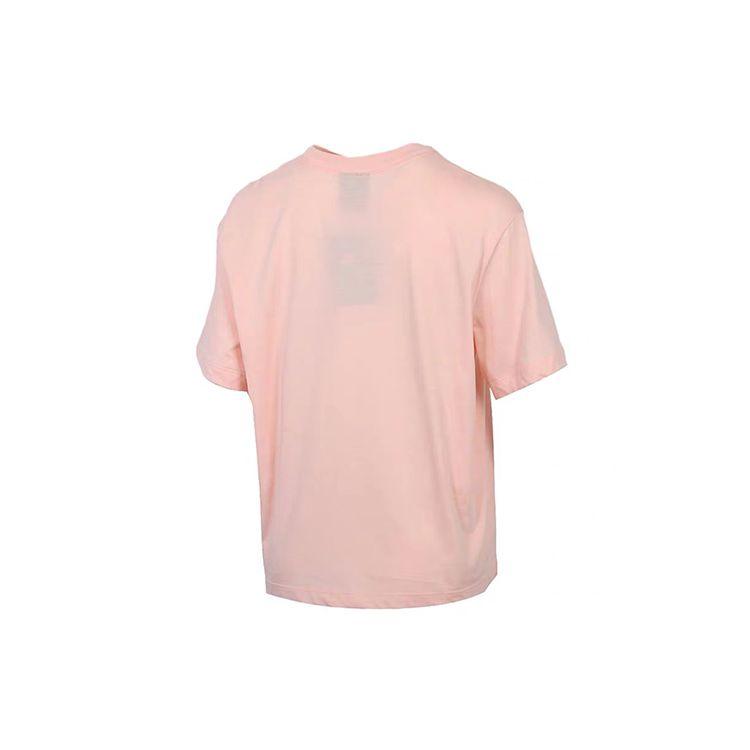 Nike Sportswear Essentials Embroidered Logo Short Sleeve T-Shirt Women Tops Washed-Coral-Red CT2588-664