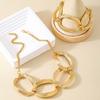 Multi-layer Line Minimalist Jewelry Combo Golden Color Adjustable Bracelet  For Women