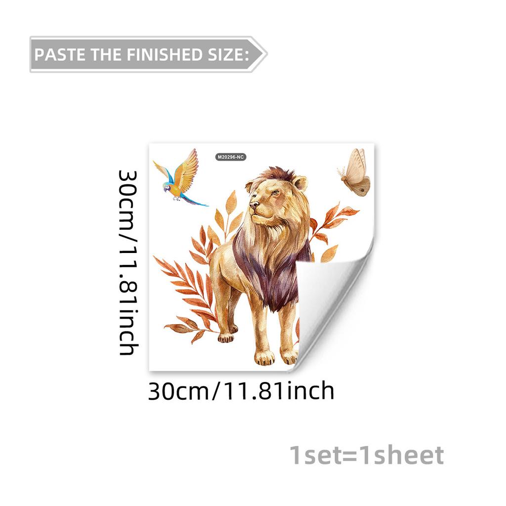 Tree Cartoon Animal Dinosaur Butterfly Wall Stickers, Living Room Bedroom Kids Room Decor, Self-Adhesive Wall Art