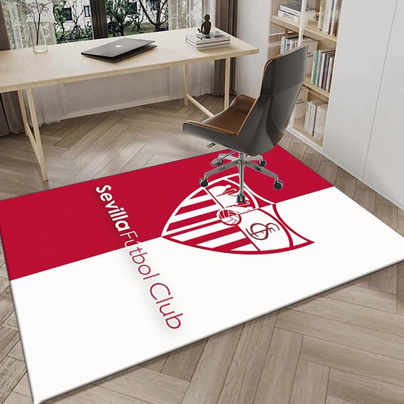 Sevilla Fc Crest Design Area Rug for Office, Chair Rug, Decorative Carpet Livingroom Mat, Large Size Fan gifts Christmas gifts