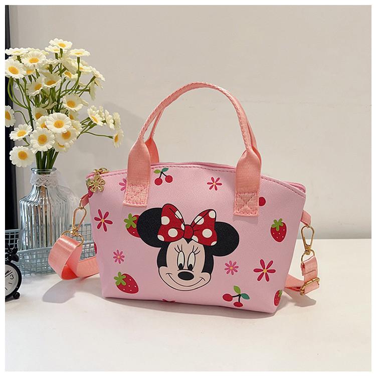 Minnie Kuromi Cinnamoroll Hello Kitty Melody Cartoon Leather Crossbody Bag With Pu Material For Casual Day Use